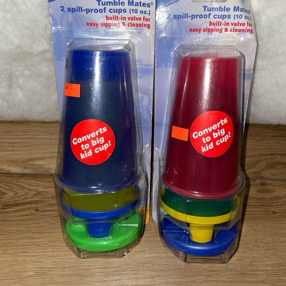 Vintage 2002 The First Years Tumble Mates Spill-Proof Cup Lot NOS NEW